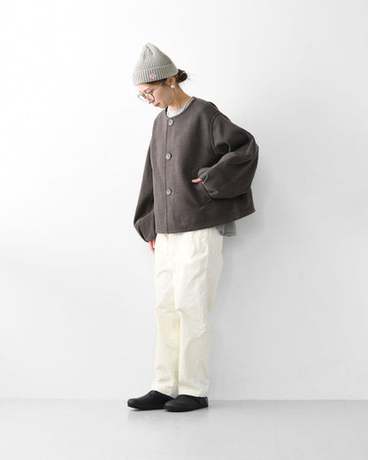 ORCIVAL [オーチバル・オーシバル] W BRITISH TWEED NO-COLLAR BLOUSON [OR-A0743 BBT] ブリティッシュツイード ノーカラーブルゾン・ノーカラー・アウター・バルーンスリーブ・コクーンシルエット・ウールライク・LADY'S [2025AW]