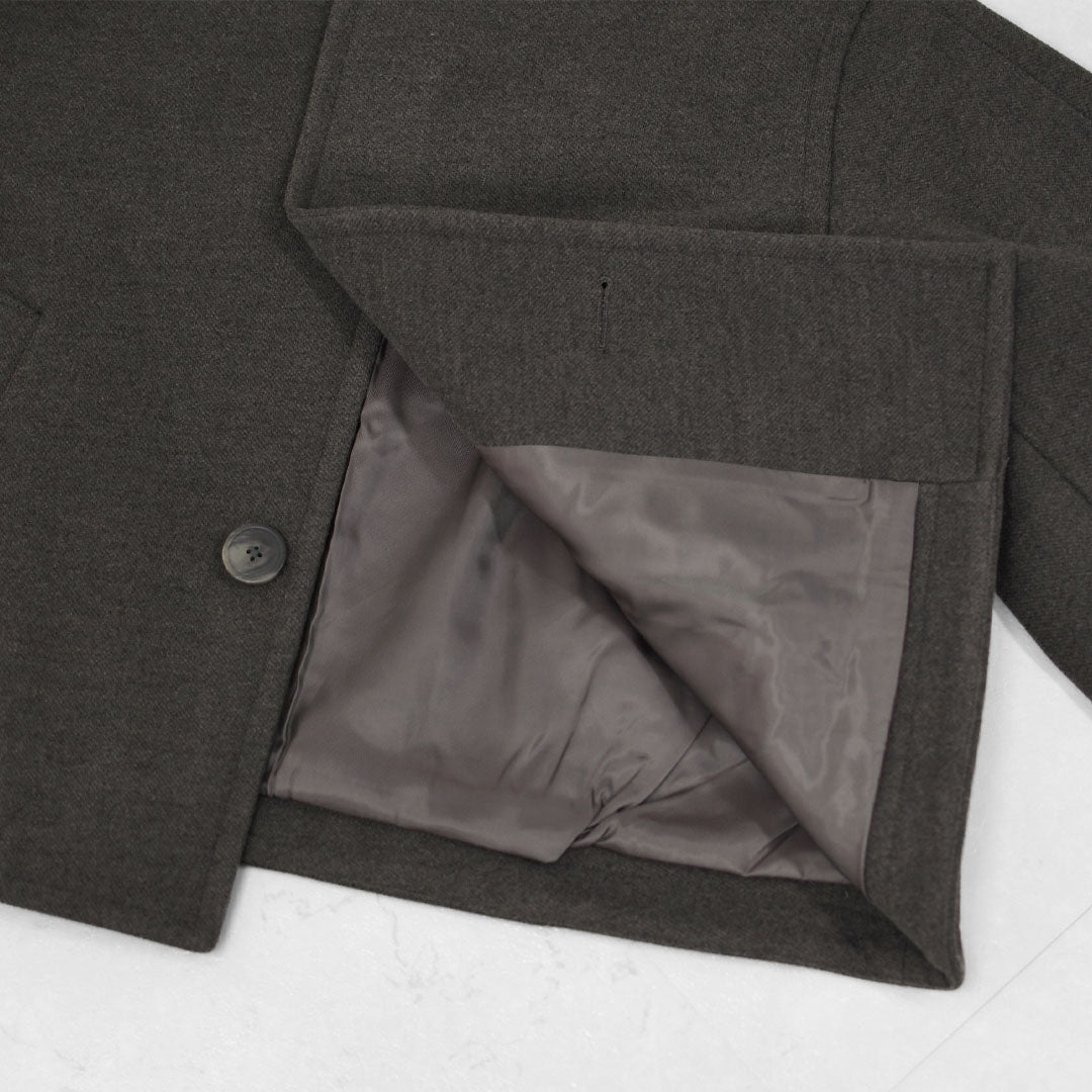 ORCIVAL [オーチバル・オーシバル] W BRITISH TWEED NO-COLLAR BLOUSON [OR-A0743 BBT] ブリティッシュツイード ノーカラーブルゾン・ノーカラー・アウター・バルーンスリーブ・コクーンシルエット・ウールライク・LADY'S [2025AW]