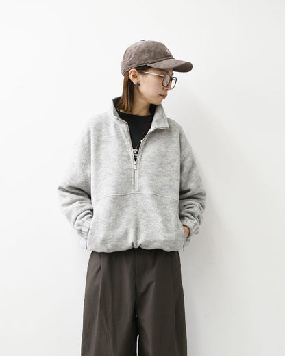 ORCIVAL [オーチバル・オーシバル] W Napping Brushed Fleece Stand Collar Zip Pullover [OR-A0824YFR] ナッピングブラッシュドフリーススタンドカラージッププルオーバー・長袖プルオーバー・ジップアッププルオーバー・ハーフジップ・フリース・LADY'S [2026AW]