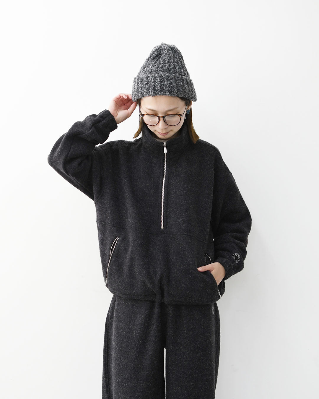 ORCIVAL [オーチバル・オーシバル] W Napping Brushed Fleece Stand Collar Zip Pullover [OR-A0824YFR] ナッピングブラッシュドフリーススタンドカラージッププルオーバー・長袖プルオーバー・ジップアッププルオーバー・ハーフジップ・フリース・LADY'S [2026AW]