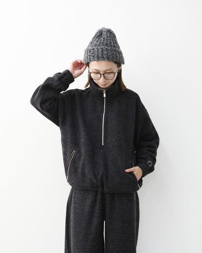 ORCIVAL [オーチバル・オーシバル] W Napping Brushed Fleece Stand Collar Zip Pullover [OR-A0824YFR] ナッピングブラッシュドフリーススタンドカラージッププルオーバー・長袖プルオーバー・ジップアッププルオーバー・ハーフジップ・フリース・LADY'S [2026AW]