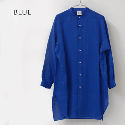 ORCIVAL[オーチバル・オーシバル] W LINEN BAND COLLAR LONG SHIRT [OR-B0268YLF] リネン バンドカラーロングシャツ [2024SS]