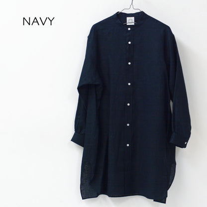 ORCIVAL[オーチバル・オーシバル] W LINEN BAND COLLAR LONG SHIRT [OR-B0268YLF] リネン バンドカラーロングシャツ [2024SS]
