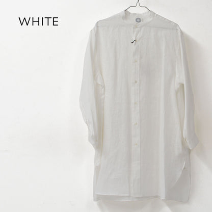 ORCIVAL[オーチバル・オーシバル] W LINEN BAND COLLAR LONG SHIRT [OR-B0268YLF] リネン バンドカラーロングシャツ [2024SS]