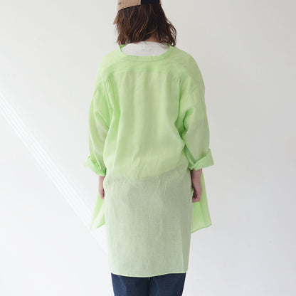 ORCIVAL[オーチバル・オーシバル] W LINEN BAND COLLAR LONG SHIRT [OR-B0268YLF] リネン バンドカラーロングシャツ [2024SS]