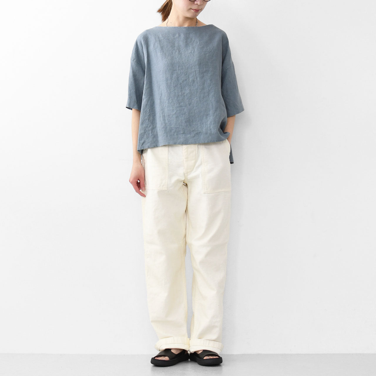 ORCIVAL[オーチバル・オーシバル] W BOAT NECK PULLOVER [OR-B0388YLM] ボートネックプルオーバー [2025SS]