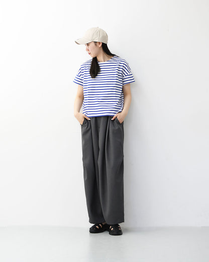 ORCIVAL [オーチバル・オーシバル] W BOAT NECK S/S P.O.-BORDER- [OR-C0335BFJ-B] ボートネックS/S P.O・ボーダー・ボーダーカットソー・ボーダーTシャツ・半袖Tシャツ・LADY'S [2026SS]