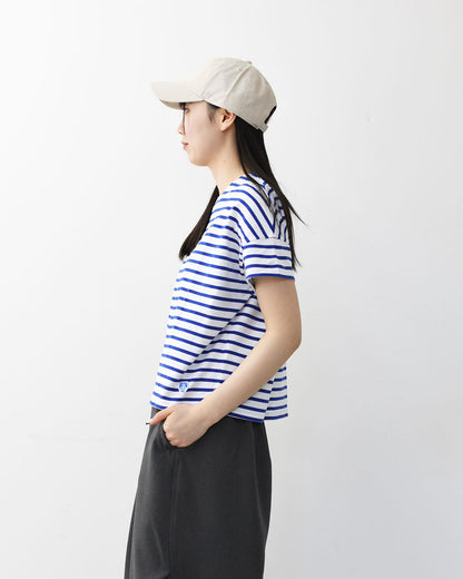 ORCIVAL [オーチバル・オーシバル] W BOAT NECK S/S P.O.-BORDER- [OR-C0335BFJ-B] ボートネックS/S P.O・ボーダー・ボーダーカットソー・ボーダーTシャツ・半袖Tシャツ・LADY'S [2026SS]