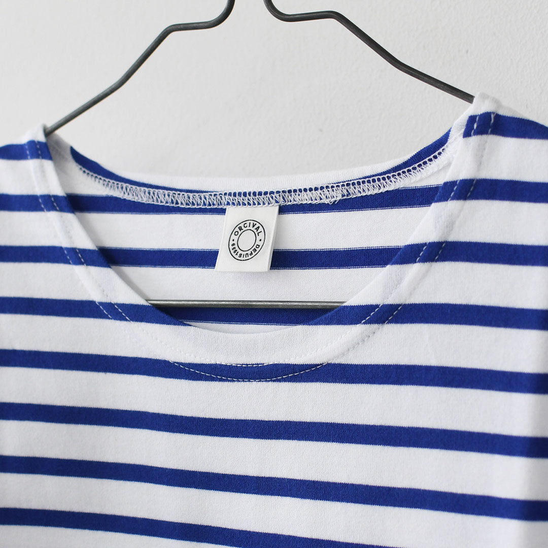 ORCIVAL [オーチバル・オーシバル] W BOAT NECK S/S P.O.-BORDER- [OR-C0335BFJ-B] ボートネックS/S P.O・ボーダー・ボーダーカットソー・ボーダーTシャツ・半袖Tシャツ・LADY'S [2026SS]