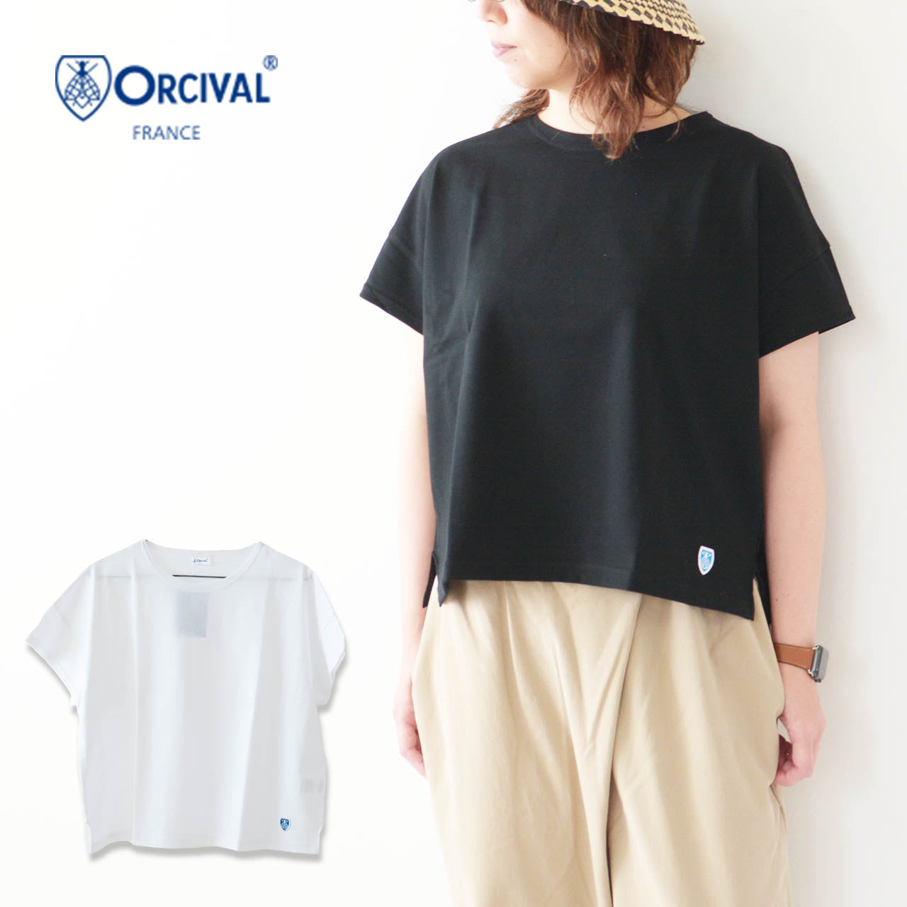 ORCIVAL [オーチバル・オーシバル] W BOAT NECK S/S P.O.-SOLID- [OR-C0335BFJ-S] ボートネックS/S P.O [2025SS]