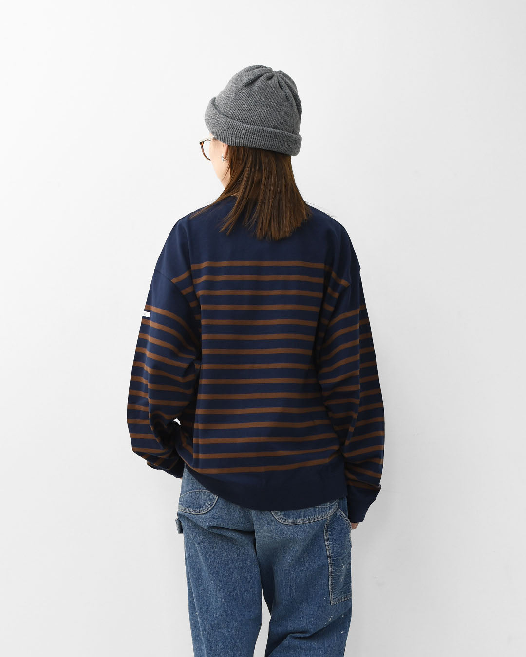 ORCIVAL [オーチバル・オーシバル] PNB L/S SWEAT  [OR-C0344PNB]  PNB ロングスリーブ スエット・パネルボーダーカットソー [2025AW]