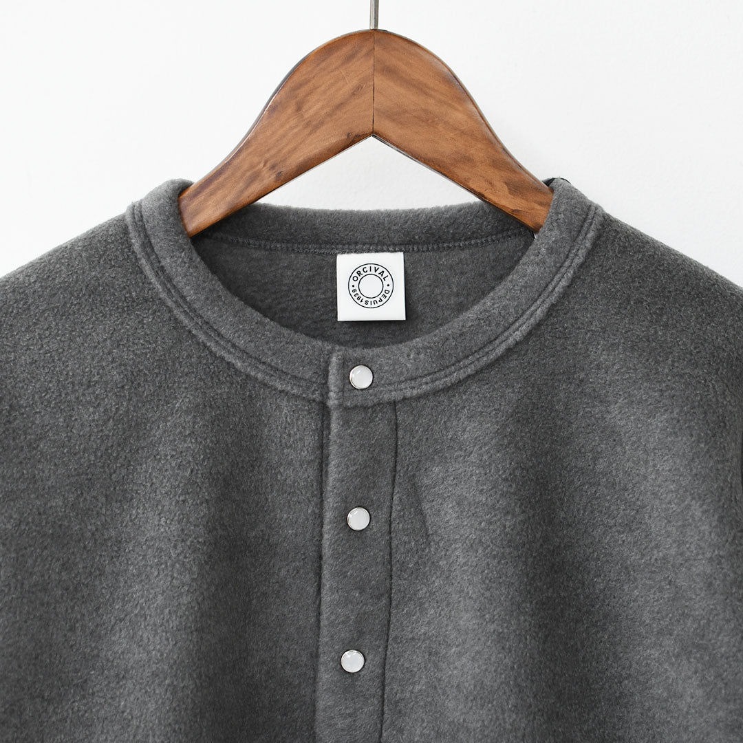 ORCIVAL [オーチバル・オーシバル] W CREW NECK CARDIGAN [OR-C0378EFC] クルーネックカーディガン・カーディガン・フリース素材・フリースカーディガン・クルーネック・LADY'S [2025AW]