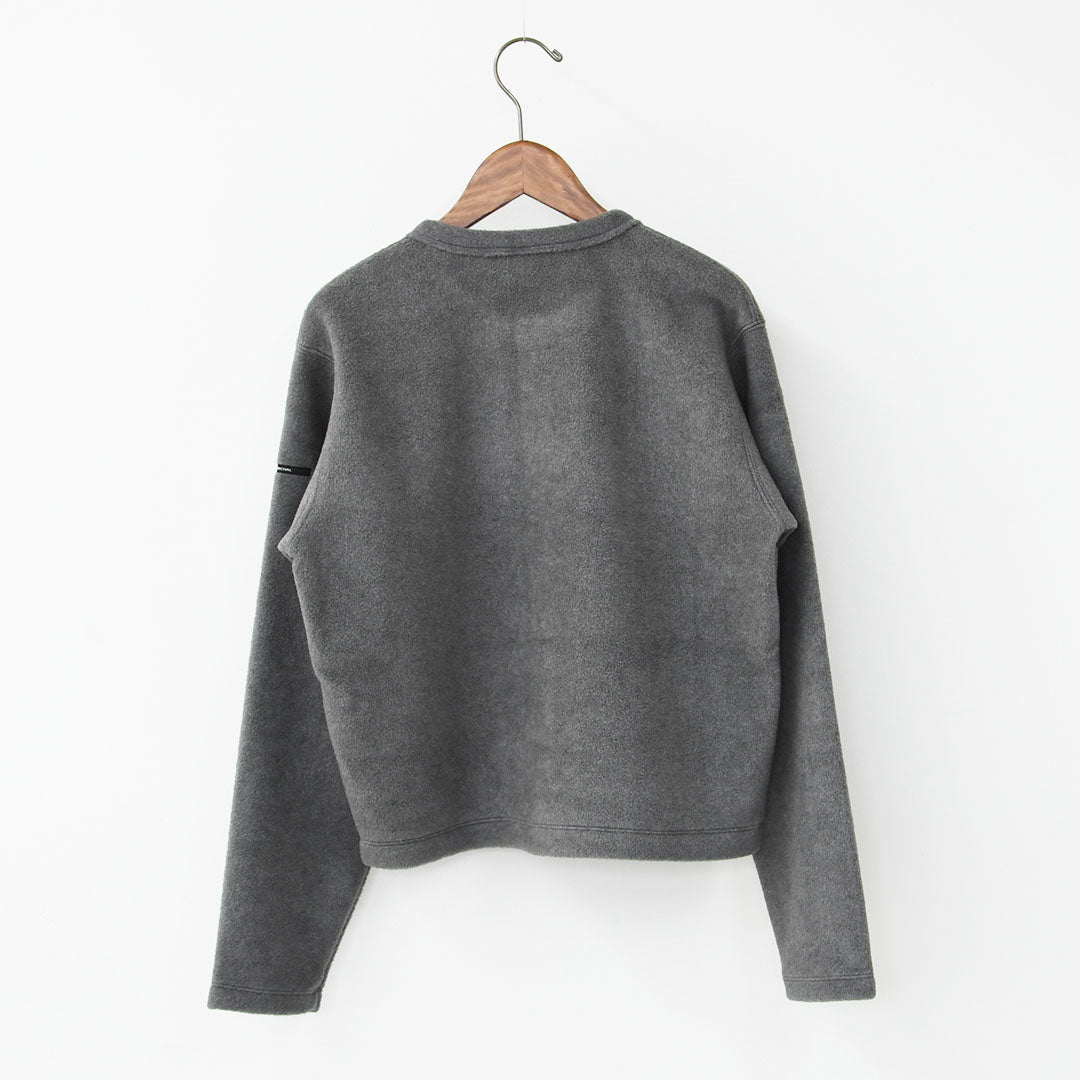 ORCIVAL [オーチバル・オーシバル] W CREW NECK CARDIGAN [OR-C0378EFC] クルーネックカーディガン・カーディガン・フリース素材・フリースカーディガン・クルーネック・LADY'S [2025AW]