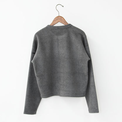 ORCIVAL [オーチバル・オーシバル] W CREW NECK CARDIGAN [OR-C0378EFC] クルーネックカーディガン・カーディガン・フリース素材・フリースカーディガン・クルーネック・LADY'S [2025AW]