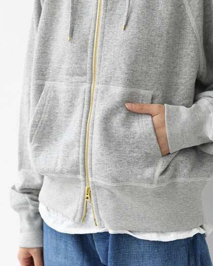 ORCIVAL [オーチバル・オーシバル] W French Terry Zip Hoodie [OR-C0426] フレンチテリージップフーディー・ジップフーディー・ジップパーカー・ラグランスリーブ・裏毛スウェット・フレンチテリー・LADY'S [2025AW]