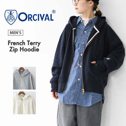 ORCIVAL [オーチバル・オーシバル] M French Terry Zip Hoodie [OR-C0427] フレンチテリージップフーディー・ジップフーディー・ジップパーカー・ラグランスリーブ・裏毛スウェット・フレンチテリー・MEN'S [2025AW]