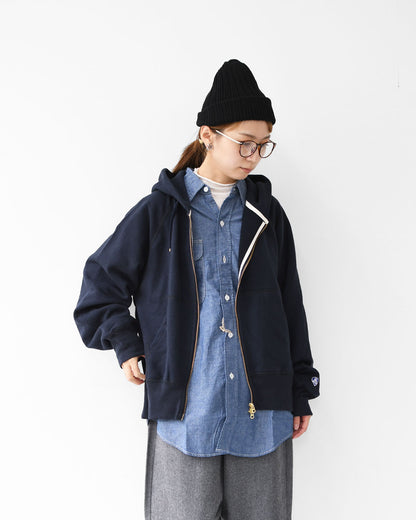 ORCIVAL [オーチバル・オーシバル] M French Terry Zip Hoodie [OR-C0427] フレンチテリージップフーディー・ジップフーディー・ジップパーカー・ラグランスリーブ・裏毛スウェット・フレンチテリー・MEN'S [2025AW]