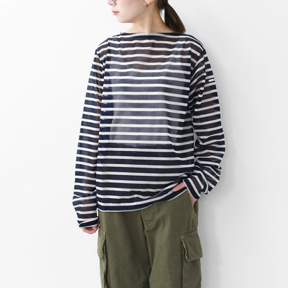 ORCIVAL [オーチバル・オーシバル] W SEETHROUGH BOAT NECK L/S P.O [OR-C0461STJ] シースルーボートネックロングスリーブプルオーバー [2025SS]