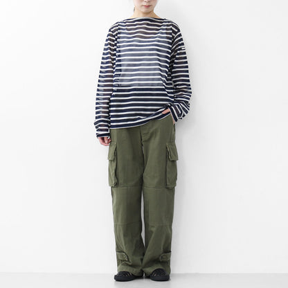 ORCIVAL [オーチバル・オーシバル] W SEETHROUGH BOAT NECK L/S P.O [OR-C0461STJ] シースルーボートネックロングスリーブプルオーバー [2025SS]