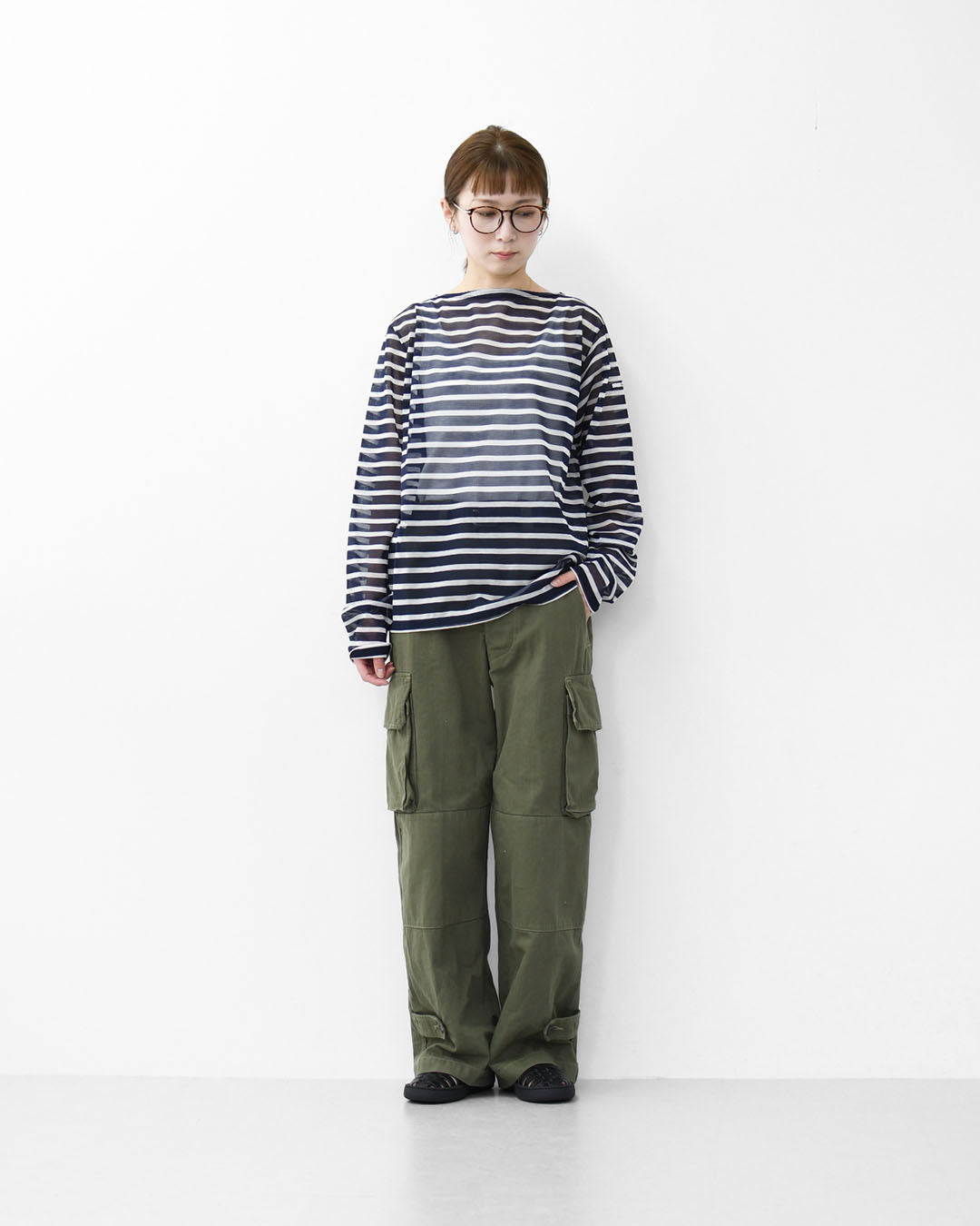 ORCIVAL [オーチバル・オーシバル] W SEETHROUGH BOAT NECK L/S P.O [OR-C0461STJ] シースルーボートネックロングスリーブプルオーバー [2026SS]