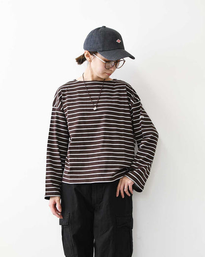 ORCIVAL [オーチバル・オーシバル] W BOAT NECK LONG SLEEVE T-shrts [OR-C554TBD] ボートネックロングスリーブTシャツ・ボーダー・ボーダーカットソー・ボーダーTシャツ・長袖Tシャツ・LADY'S [2026AW]