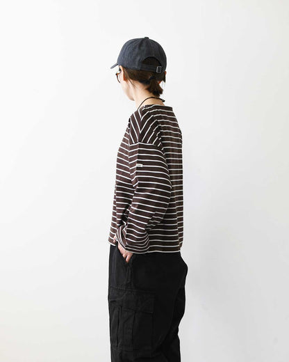 ORCIVAL [オーチバル・オーシバル] W BOAT NECK LONG SLEEVE T-shrts [OR-C554TBD] ボートネックロングスリーブTシャツ・ボーダー・ボーダーカットソー・ボーダーTシャツ・長袖Tシャツ・LADY'S [2026AW]