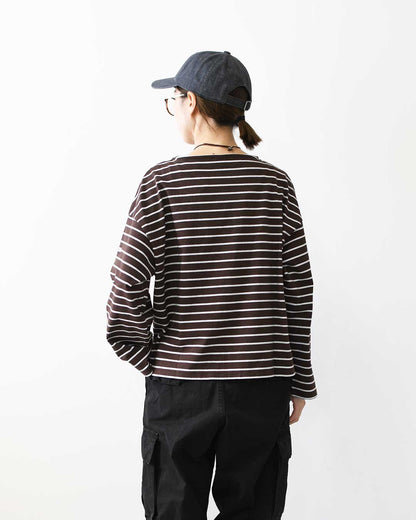 ORCIVAL [オーチバル・オーシバル] W BOAT NECK LONG SLEEVE T-shrts [OR-C554TBD] ボートネックロングスリーブTシャツ・ボーダー・ボーダーカットソー・ボーダーTシャツ・長袖Tシャツ・LADY'S [2026AW]