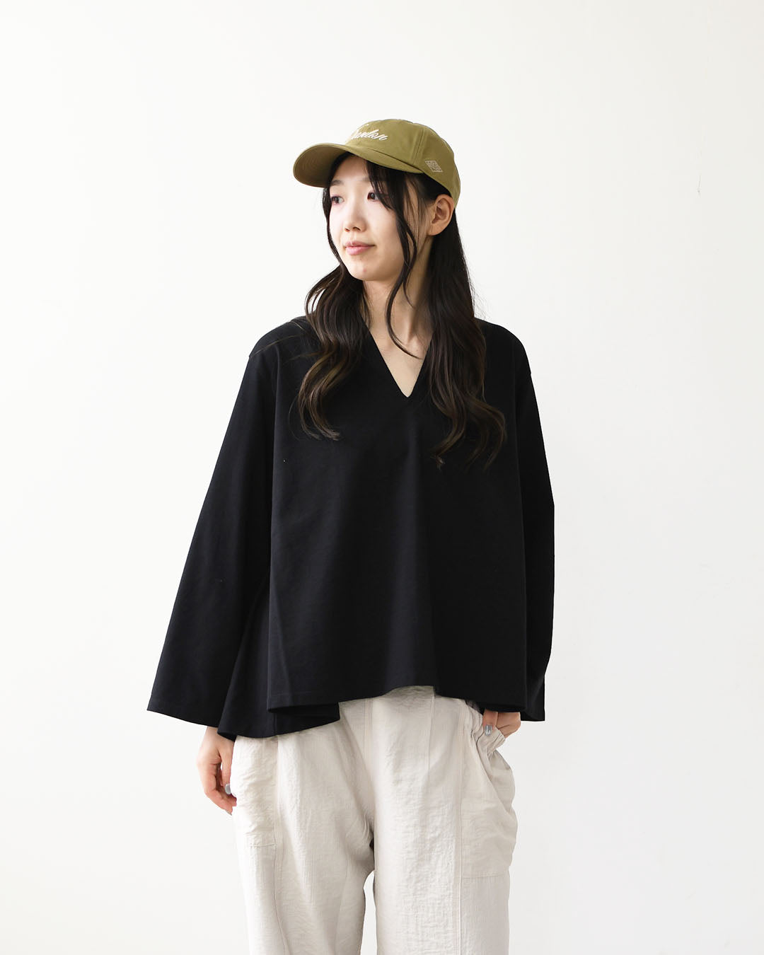 ORCIVAL [オーチバル・オーシバル] W A-LINE FLARE P.O. [OR-C0559JFD] Aラインフレアプルオーバー・コットンジャージー スキッパーネック長袖カットソー・長袖プルオーバー・LADY'S [2026AW]