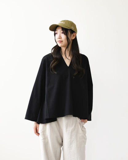 ORCIVAL [オーチバル・オーシバル] W A-LINE FLARE P.O. [OR-C0559JFD] Aラインフレアプルオーバー・コットンジャージー スキッパーネック長袖カットソー・長袖プルオーバー・LADY'S [2026AW]