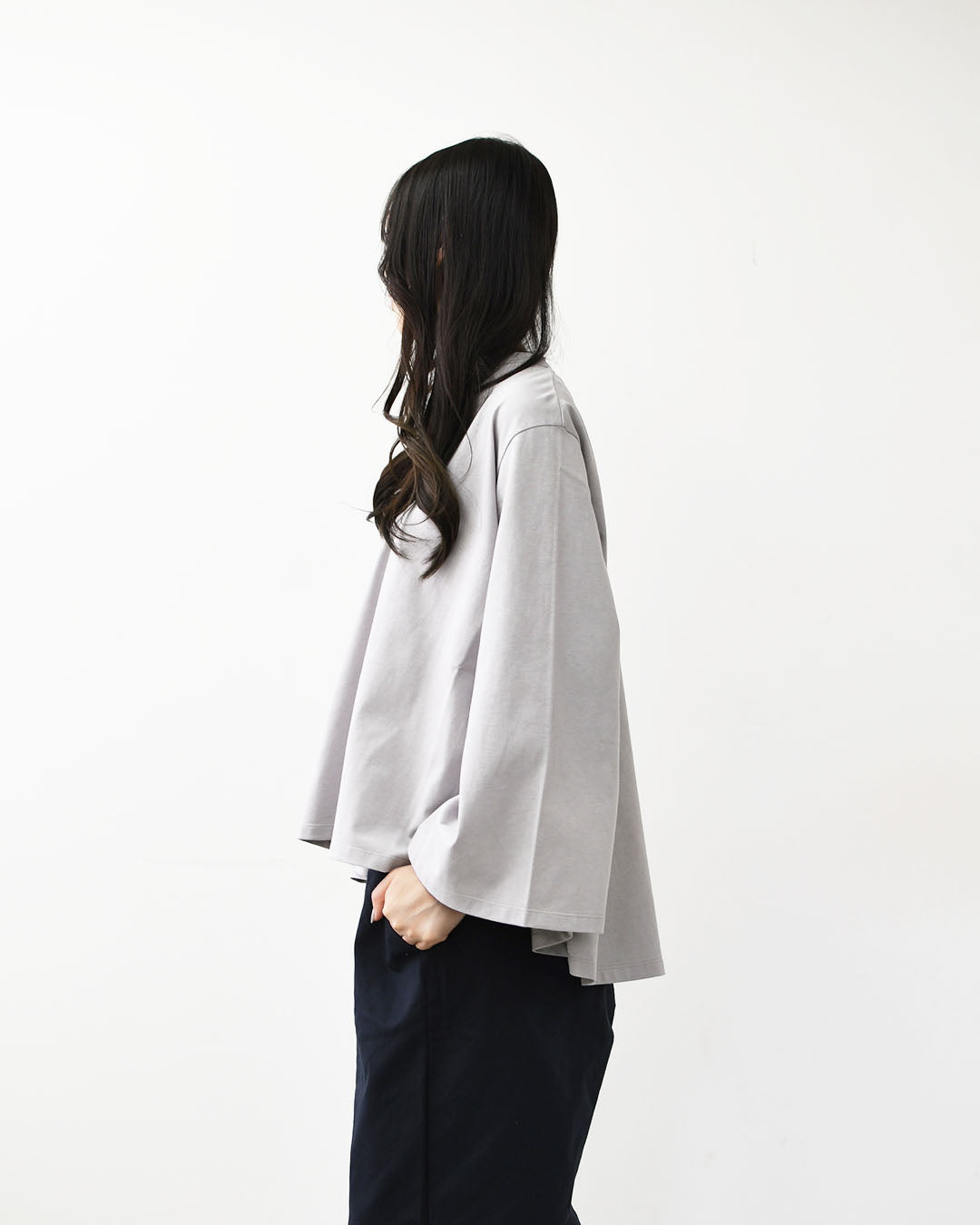 ORCIVAL [オーチバル・オーシバル] W A-LINE FLARE P.O. [OR-C0559JFD] Aラインフレアプルオーバー・コットンジャージー スキッパーネック長袖カットソー・長袖プルオーバー・LADY'S [2026AW]