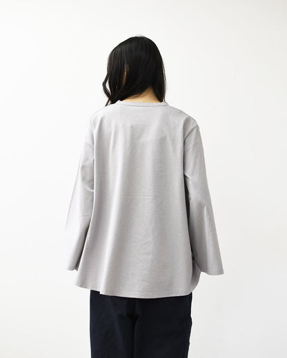 ORCIVAL [オーチバル・オーシバル] W A-LINE FLARE P.O. [OR-C0559JFD] Aラインフレアプルオーバー・コットンジャージー スキッパーネック長袖カットソー・長袖プルオーバー・LADY'S [2026AW]