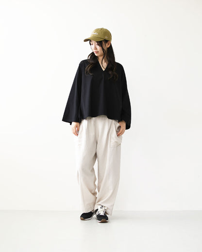 ORCIVAL [オーチバル・オーシバル] W A-LINE FLARE P.O. [OR-C0559JFD] Aラインフレアプルオーバー・コットンジャージー スキッパーネック長袖カットソー・長袖プルオーバー・LADY'S [2026AW]