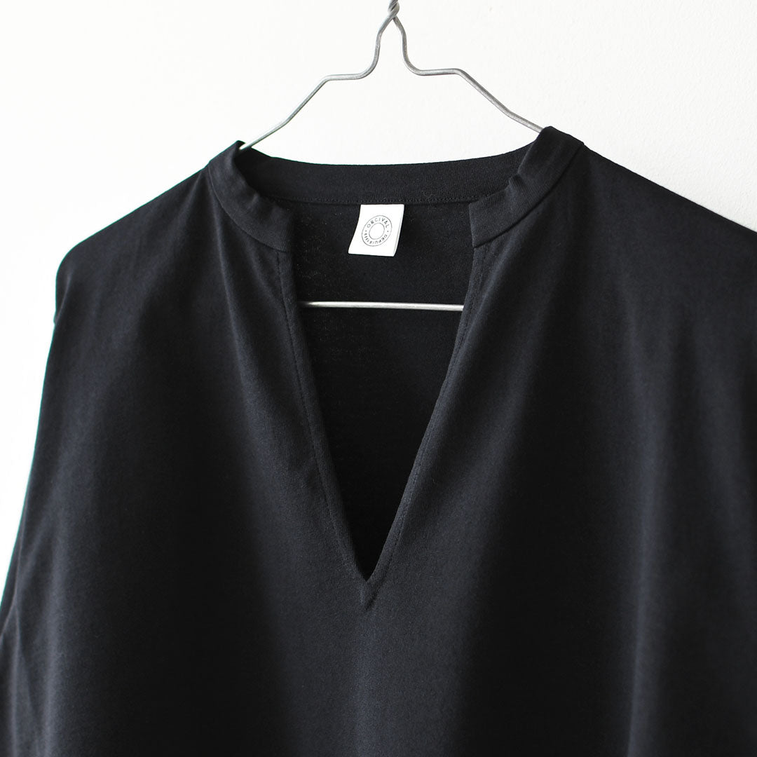 ORCIVAL [オーチバル・オーシバル] W A-LINE FLARE P.O. [OR-C0559JFD] Aラインフレアプルオーバー・コットンジャージー スキッパーネック長袖カットソー・長袖プルオーバー・LADY'S [2026AW]