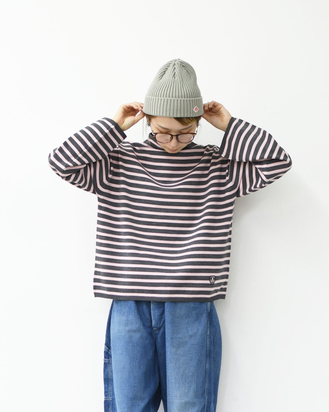 ORCIVAL [オーチバル・オーシバル] W MOCK NECK PULLOVER KNIT [OR-D0113CRA] モックネック プルオーバーニット・長袖プルオーバーニット・モックネック・ゆったりシルエット・ボーダー・LADY'S [2025AW]