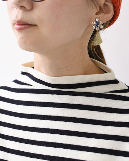 ORCIVAL [オーチバル・オーシバル] W MOCK NECK PULLOVER KNIT [OR-D0113CRA] モックネック プルオーバーニット・長袖プルオーバーニット・モックネック・ゆったりシルエット・ボーダー・LADY'S [2025AW]