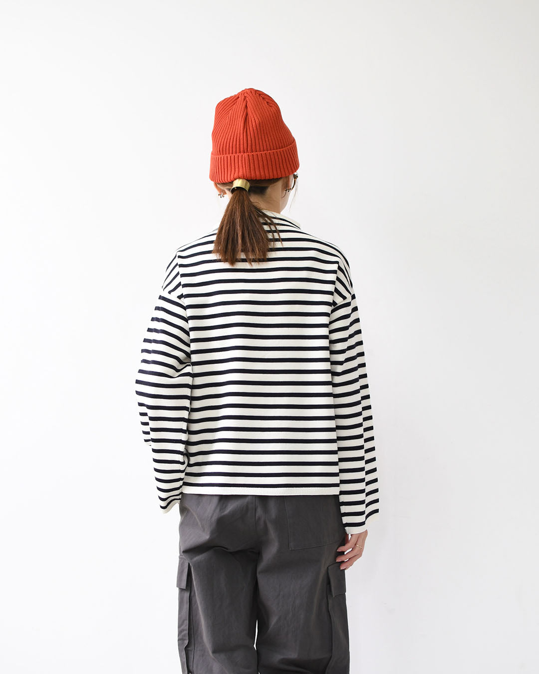 ORCIVAL [オーチバル・オーシバル] W MOCK NECK PULLOVER KNIT [OR-D0113CRA] モックネック プルオーバーニット・長袖プルオーバーニット・モックネック・ゆったりシルエット・ボーダー・LADY'S [2025AW]