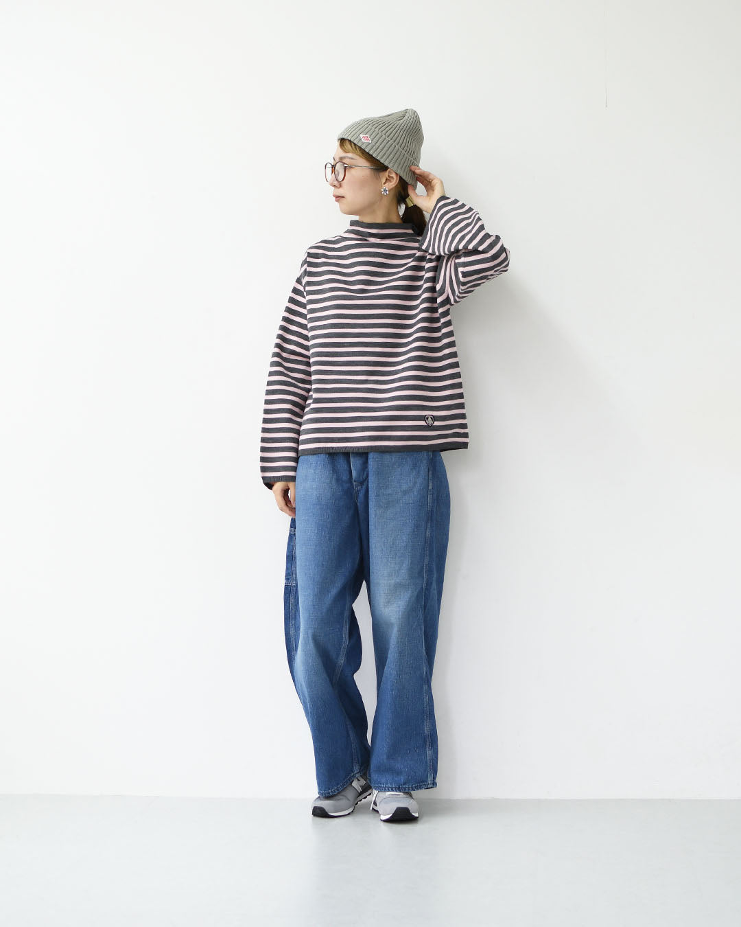 ORCIVAL [オーチバル・オーシバル] W MOCK NECK PULLOVER KNIT [OR-D0113CRA] モックネック プルオーバーニット・長袖プルオーバーニット・モックネック・ゆったりシルエット・ボーダー・LADY'S [2025AW]