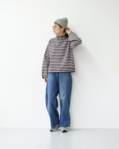 ORCIVAL [オーチバル・オーシバル] W MOCK NECK PULLOVER KNIT [OR-D0113CRA] モックネック プルオーバーニット・長袖プルオーバーニット・モックネック・ゆったりシルエット・ボーダー・LADY'S [2025AW]