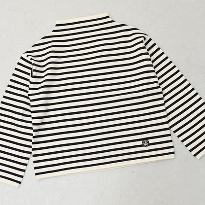 ORCIVAL [オーチバル・オーシバル] W MOCK NECK PULLOVER KNIT [OR-D0113CRA] モックネック プルオーバーニット・長袖プルオーバーニット・モックネック・ゆったりシルエット・ボーダー・LADY'S [2025AW]