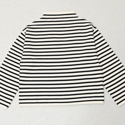 ORCIVAL [オーチバル・オーシバル] W MOCK NECK PULLOVER KNIT [OR-D0113CRA] モックネック プルオーバーニット・長袖プルオーバーニット・モックネック・ゆったりシルエット・ボーダー・LADY'S [2025AW]