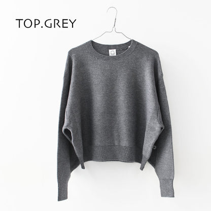 ORCIVAL [オーチバル・オーシバル] Wool Cotton 9G French Terry Knit [OR-D0119MON] ウールコットン9Gフレンチテリーニット・ニット・プルオーバーニット・ラウンドネック・ボリュームスリーブ・ドロップショルダー・LADY'S [2025AW]