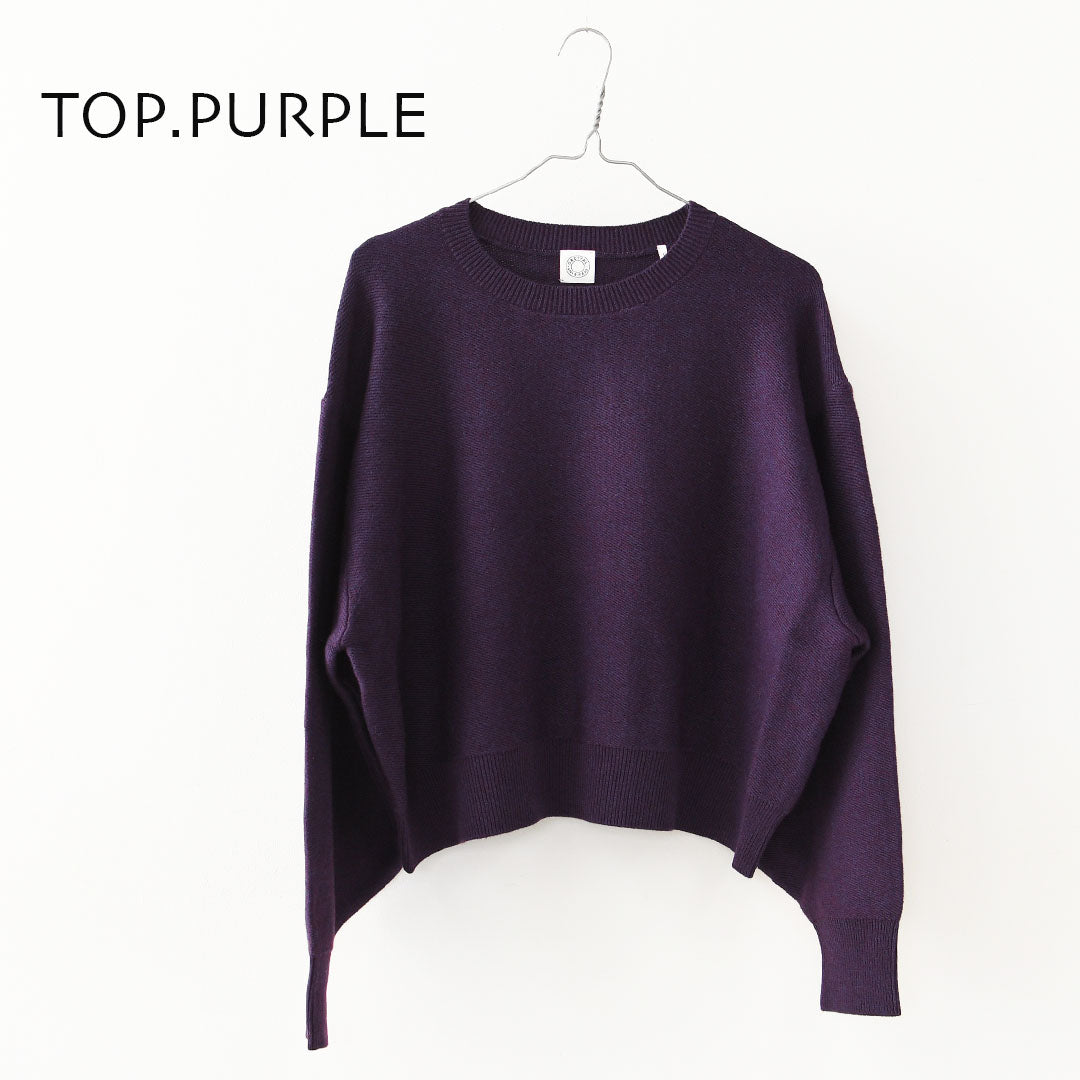 ORCIVAL [オーチバル・オーシバル] Wool Cotton 9G French Terry Knit [OR-D0119MON] ウールコットン9Gフレンチテリーニット・ニット・プルオーバーニット・ラウンドネック・ボリュームスリーブ・ドロップショルダー・LADY'S [2025AW]