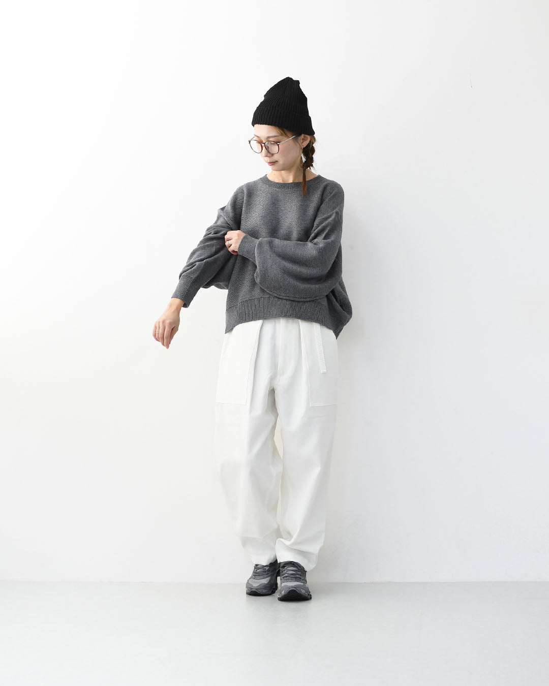 ORCIVAL [オーチバル・オーシバル] Wool Cotton 9G French Terry Knit [OR-D0119MON] ウールコットン9Gフレンチテリーニット・ニット・プルオーバーニット・ラウンドネック・ボリュームスリーブ・ドロップショルダー・LADY'S [2025AW]
