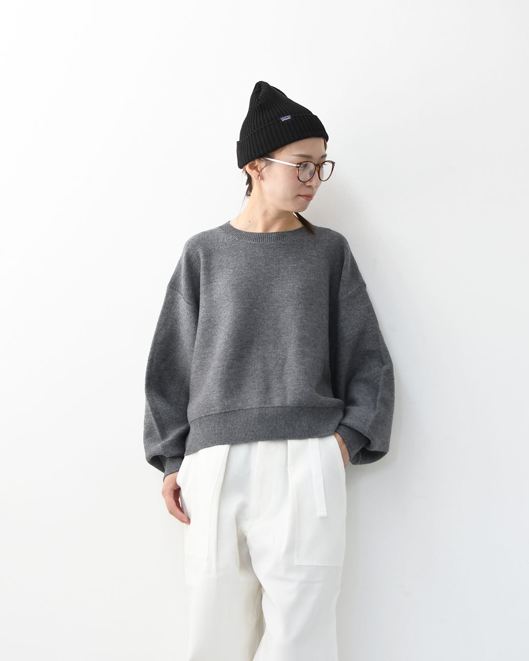 ORCIVAL [オーチバル・オーシバル] Wool Cotton 9G French Terry Knit [OR-D0119MON] ウールコットン9Gフレンチテリーニット・ニット・プルオーバーニット・ラウンドネック・ボリュームスリーブ・ドロップショルダー・LADY'S [2025AW]