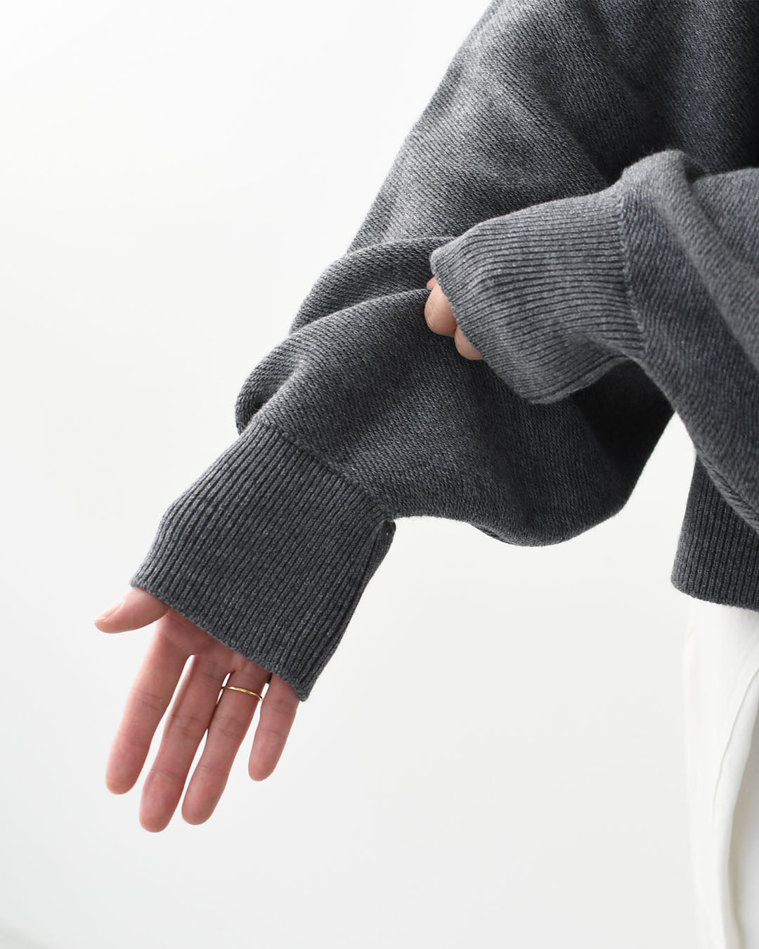 ORCIVAL [オーチバル・オーシバル] Wool Cotton 9G French Terry Knit [OR-D0119MON] ウールコットン9Gフレンチテリーニット・ニット・プルオーバーニット・ラウンドネック・ボリュームスリーブ・ドロップショルダー・LADY'S [2025AW]