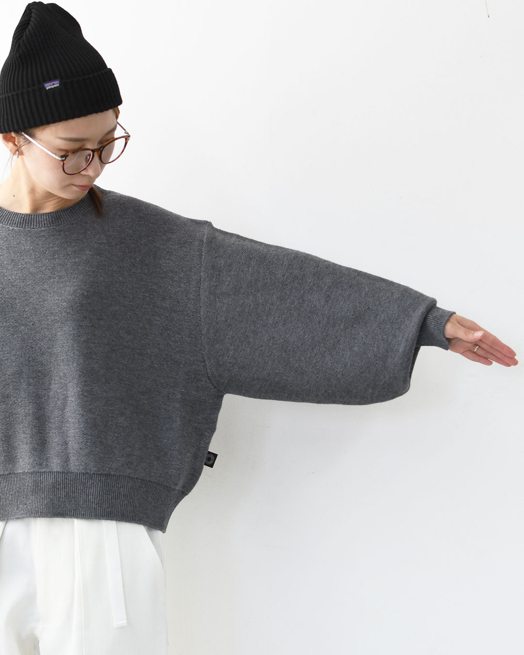 ORCIVAL [オーチバル・オーシバル] Wool Cotton 9G French Terry Knit [OR-D0119MON] ウールコットン9Gフレンチテリーニット・ニット・プルオーバーニット・ラウンドネック・ボリュームスリーブ・ドロップショルダー・LADY'S [2025AW]