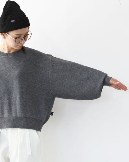 ORCIVAL [オーチバル・オーシバル] Wool Cotton 9G French Terry Knit [OR-D0119MON] ウールコットン9Gフレンチテリーニット・ニット・プルオーバーニット・ラウンドネック・ボリュームスリーブ・ドロップショルダー・LADY'S [2025AW]