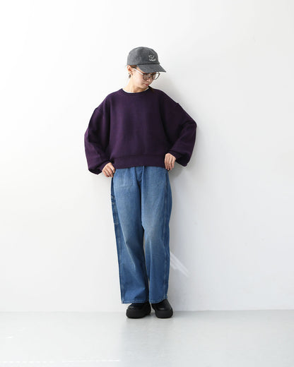 ORCIVAL [オーチバル・オーシバル] Wool Cotton 9G French Terry Knit [OR-D0119MON] ウールコットン9Gフレンチテリーニット・ニット・プルオーバーニット・ラウンドネック・ボリュームスリーブ・ドロップショルダー・LADY'S [2025AW]