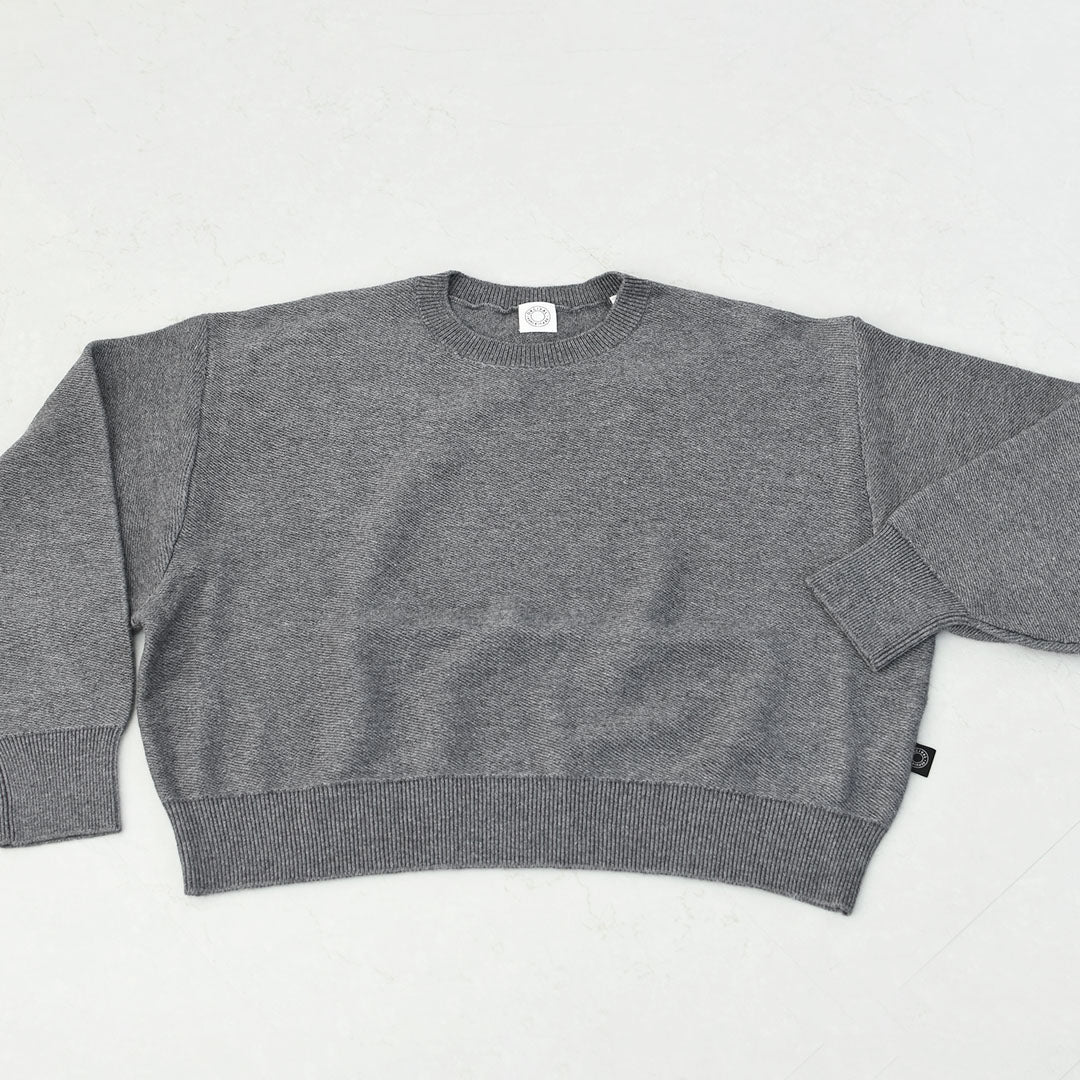 ORCIVAL [オーチバル・オーシバル] Wool Cotton 9G French Terry Knit [OR-D0119MON] ウールコットン9Gフレンチテリーニット・ニット・プルオーバーニット・ラウンドネック・ボリュームスリーブ・ドロップショルダー・LADY'S [2025AW]