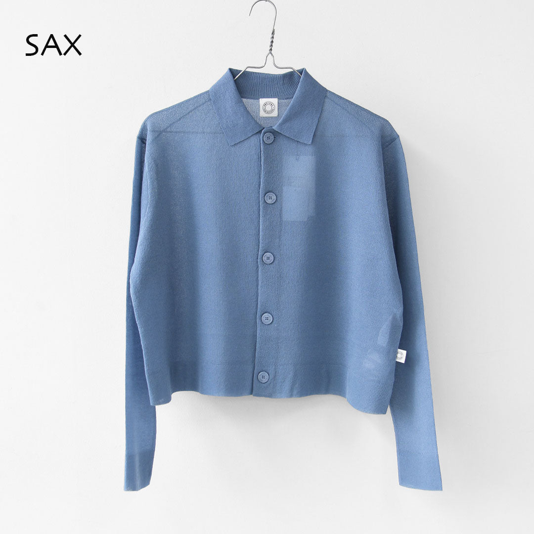 ORCIVAL [オーチバル・オーシバル] Collar Polo Knit Cardigan [OR-D0140WJQ] カラーポロニット・ニット・大きめ襟・レギュラーカラー・ドロップショルダー・ジャガード編み・キレイめ・LADY'S [2026SS]